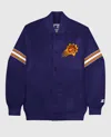 Starter Men's Phoenix Suns Satin Full-snap Jacket In Purple In Purple