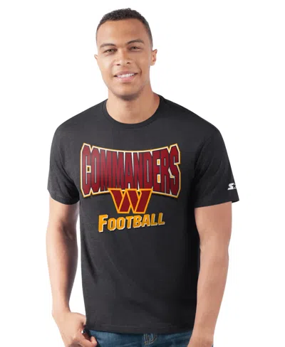 Starter Men's Prime Time Washington Commanders Cotton-blend T-shirt In Black