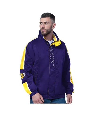Starter Men's Purple Los Angeles Lakers Freestyle Lightweight Full-zip Jacket In Brown