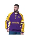 Starter Purple Minnesota Vikings Prospect Half-zip Pullover In Multi