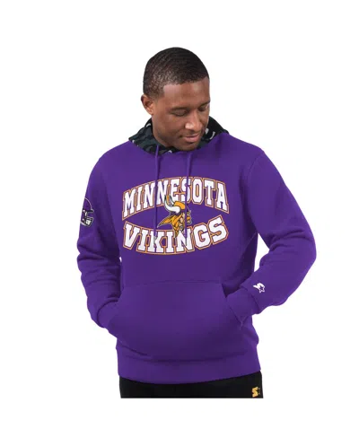 Starter Men's Purple Minnesota Vikings Thursday Night Gridiron Pullover Hoodie