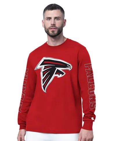 Starter Men's Red Atlanta Falcons Clutch Hit Ii Long-sleeve T-shirt