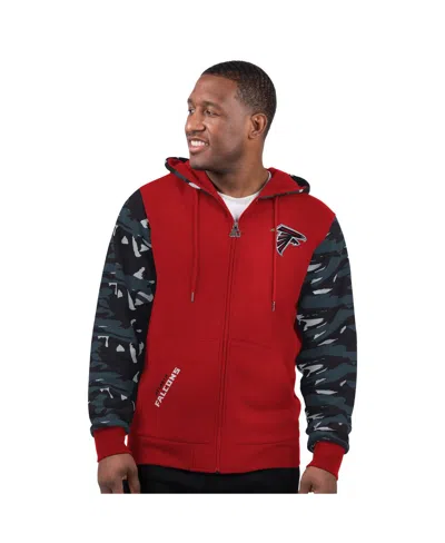 Starter Men's Red Atlanta Falcons Thursday Night Gridiron Full-zip Hoodie In Multi