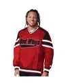 Starter Men's Red Detroit Red Wings Reliver I V-neck Pullover Jacket In Red