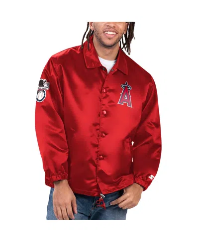 Starter Men's Red Philadelphia Phillies Option Route Satin Full-snap Jacket