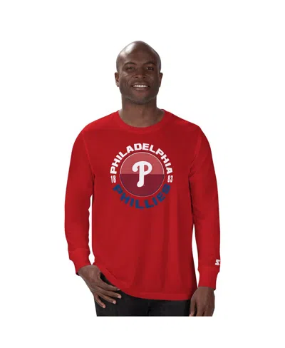 Starter Men's Red Philadelphia Phillies Halftime Long Sleeve T-shirt