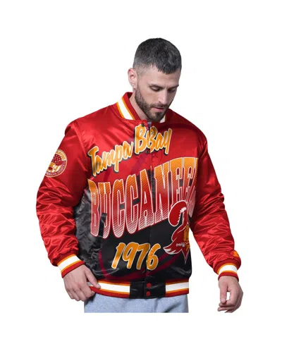 Starter Men's Red Tampa Bay Buccaneers Retro Pass Rush Varsity Full-snap Jacket
