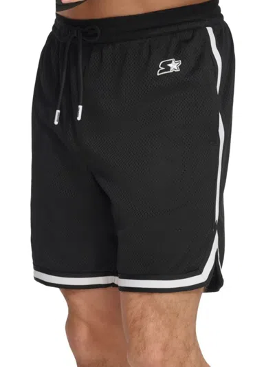 Starter Men's Regular Fit Drawstring Mesh Shorts In Black