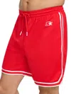 Starter Men's Regular Fit Drawstring Mesh Shorts In Red