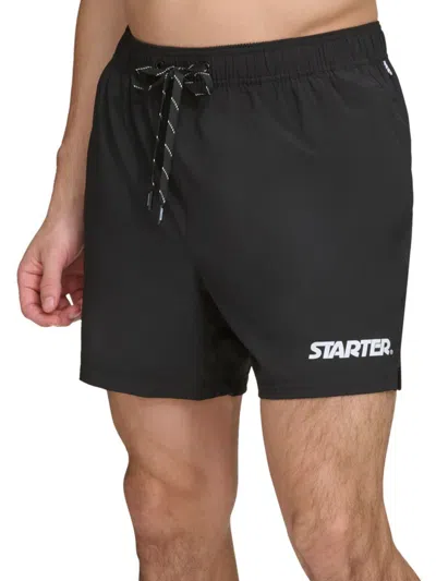 Starter Men's Regular Fit Drawstring Shorts In Black