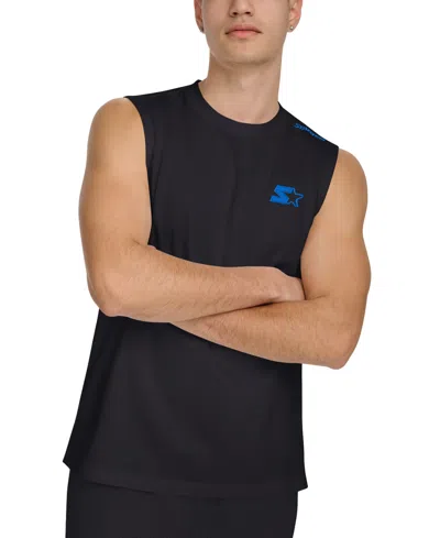 Starter Men's Regular-fit Logo Graphic Sleeveless T-shirt In Black