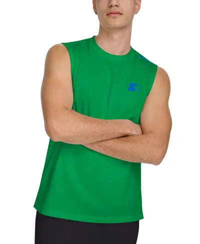 Starter Men's Regular-fit Logo Graphic Sleeveless T-shirt In Green