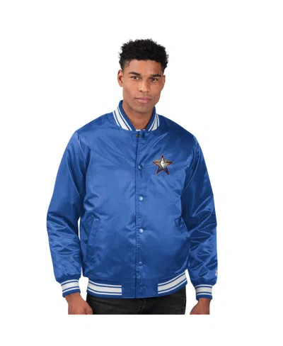 Starter Royal 2025 Nba All-star Game Satin Full-snap Varsity Jacket In Blue