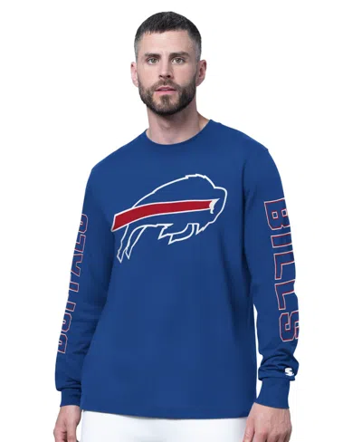 Starter Men's Royal Buffalo Bills Clutch Hit Ii Long-sleeve T-shirt
