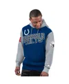 Starter Men's Royal Indianapolis Colts Extreme Pullover Hoodie In Royal,gray
