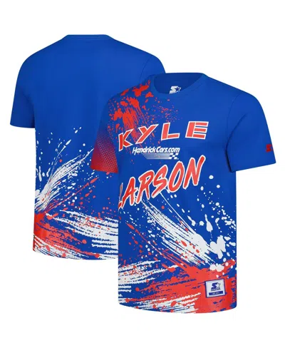 Starter Men's Royal Kyle Larson Touchdown Extreme T-shirt In Red