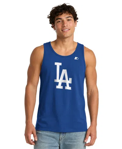 Starter Men's Royal Los Angeles Dodgers Tank Top In Blue