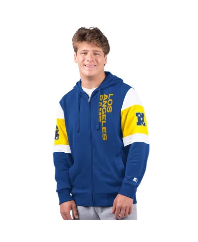 Starter Men's Royal Los Angeles Rams Extreme Full-zip Hoodie In Multi