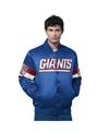 Starter Men's Royal New York Giants Triple Option Satin Varsity Full-snap Jacket In Blue