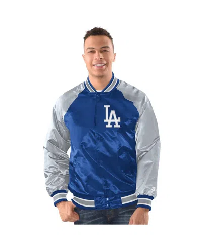 Starter Men's Royal/gray Los Angeles Dodgers Raglan Blitz Varsity Jacket In Blue