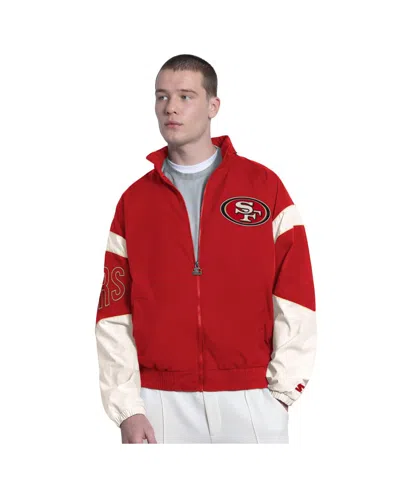 Starter Men's Scarlet San Francisco 49ers The Gust Full-zip Hoodie In Multi