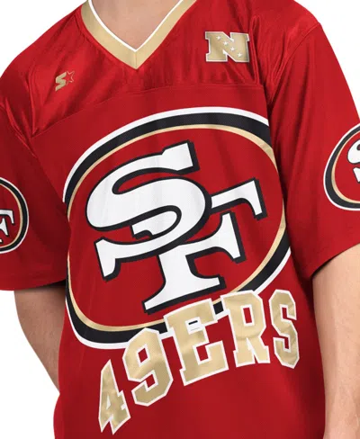 Starter Men's Scarlet/white San Francisco 49ers Short Sleeve Long Sleeve T-shirt Combo Pack In Scarlet,white