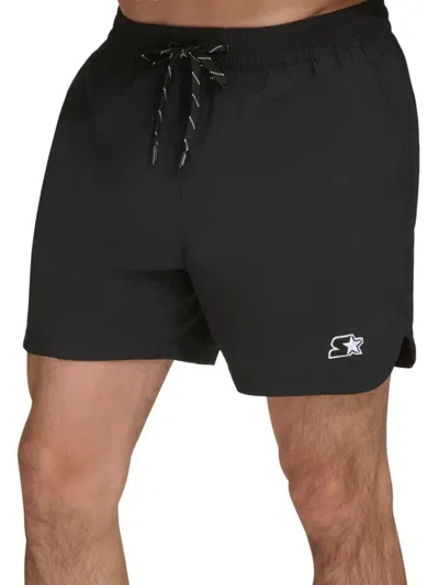 Starter Men's Solid Drawstring Shorts In Black
