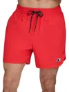 Starter Men's Hybrid Stretch 5" Volley Shorts In Red