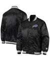 Starter Men's  Black Buffalo Bills Locker Room Satin Varsity Full-snap Jacket In Black