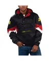 Starter Men's  Black Jeff Gordon Home Team Satin Half-zip Hoodie Jacket In Black