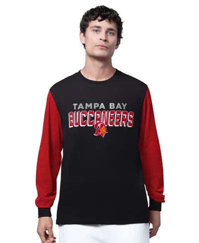 Starter Men's  Black/red Tampa Bay Buccaneers Thursday Night Gridiron Long Sleeve T-shirt