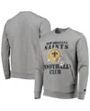 Starter Gray New Orleans Saints Locker Room Throwback End Zone Pullover Sweatshirt In Gray
