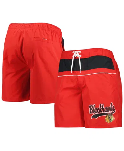 Starter Men's  Red Chicago Blackhawks Freestyle Volley Swim Shorts