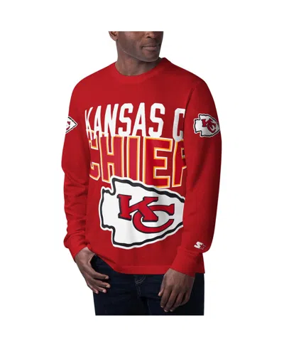 Starter Men's  Red Kansas City Chiefs Clutch Hit Long Sleeve T-shirt