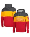 Starter Men's  Red, Orange Distressed Tampa Bay Buccaneers Extreme Pullover Hoodie In Red,orange