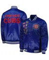 Starter Men's  Royal Chicago Cubs Patch Full-snap Jacket In Royal