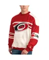 Starter Men's  White Carolina Hurricanes Defense Fleece Crewneck Pullover Sweatshirt In White