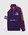 Starter Men's Super Bowl Lviii Nylon Elite Half-zip Pullover Jacket In Violet In Purple