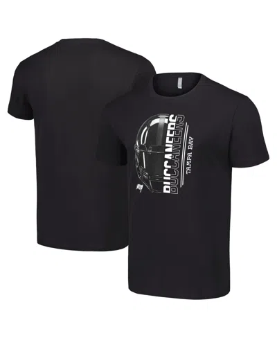 Starter Men's Tampa Bay Buccaneers Screen-print Crewneck T-shirt In Black
