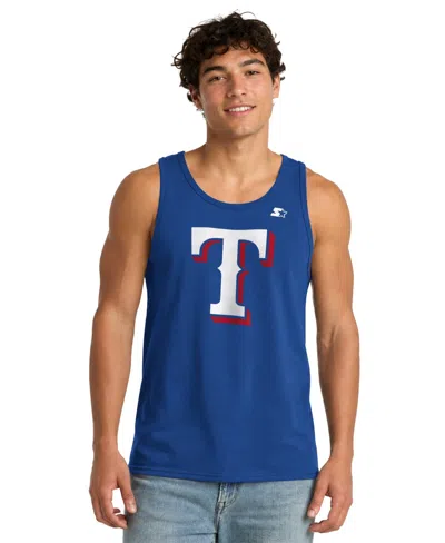 Starter Men's Texas Rangers Sleeveless Screen-print Graphic Tank Top In Blue
