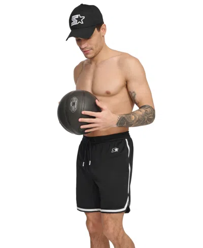 Starter Men's Varsity Athletic Mesh Stretch 7" Shorts In Black