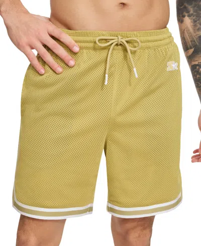 Starter Men's Regular Fit Drawstring Mesh Shorts In Gold