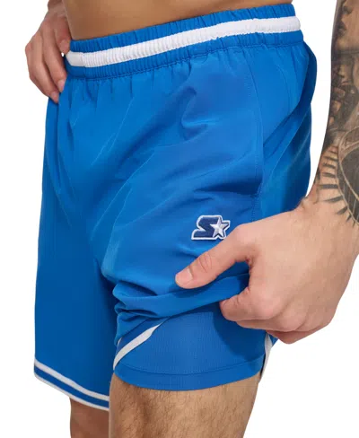 Starter Men's Varsity Tipped Stretch Volleyball Shorts In Blue