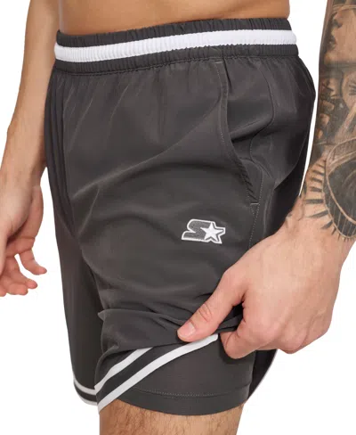 Starter Men's Varsity Athletic Mesh Stretch 7" Shorts In Dark Grey