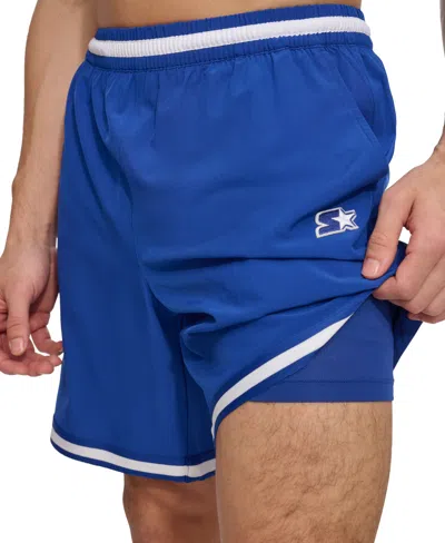 Starter Men's Varsity Athletic Mesh Stretch 7" Shorts In Royal