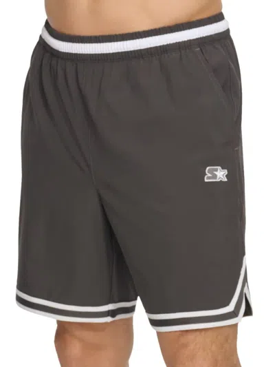 Starter Men's Varsity Tipped Stretch Volleyball Shorts In Dark Grey