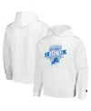 Starter Men's White Detroit Lions Vintage Pullover Hoodie In White