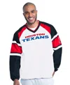 Starter White Houston Texans Infield Play Raglan Pullover Jacket In Multi