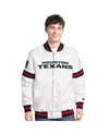 Starter Men's White Houston Texans Scout Full-snap Varsity Jacket In White