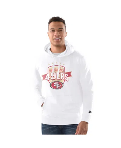 Starter Men's White San Francisco 49ers Pullover Hoodie